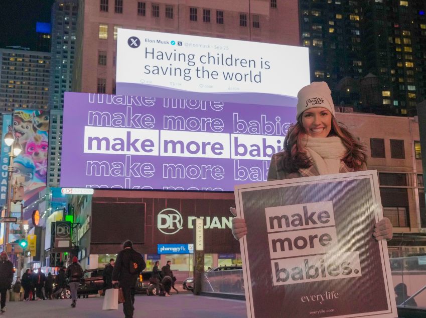 EveryLife Launches "Make More Babies" Campaign in Times Square